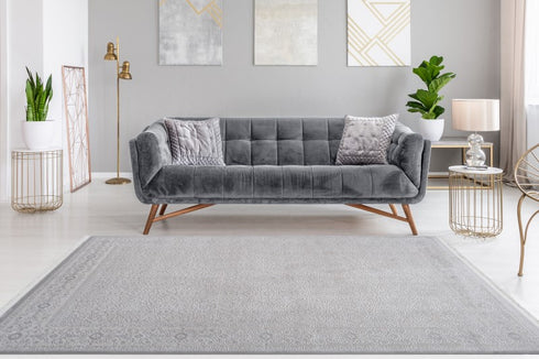 Pierre Cardin - Vendome 701 Luxury Silver Rug with Floral Design - ADORE RUGS and FLOORING